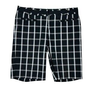 Tommy Hilfiger Black & White Plaid Bermuda Shorts
